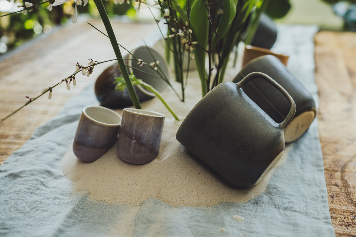 soñho Gabion Tasse mit Henkel grau