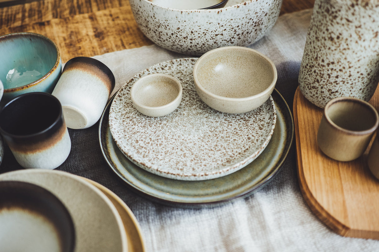 soñho Pontos Teller klein Ø 22 graubraun gesprenkelt