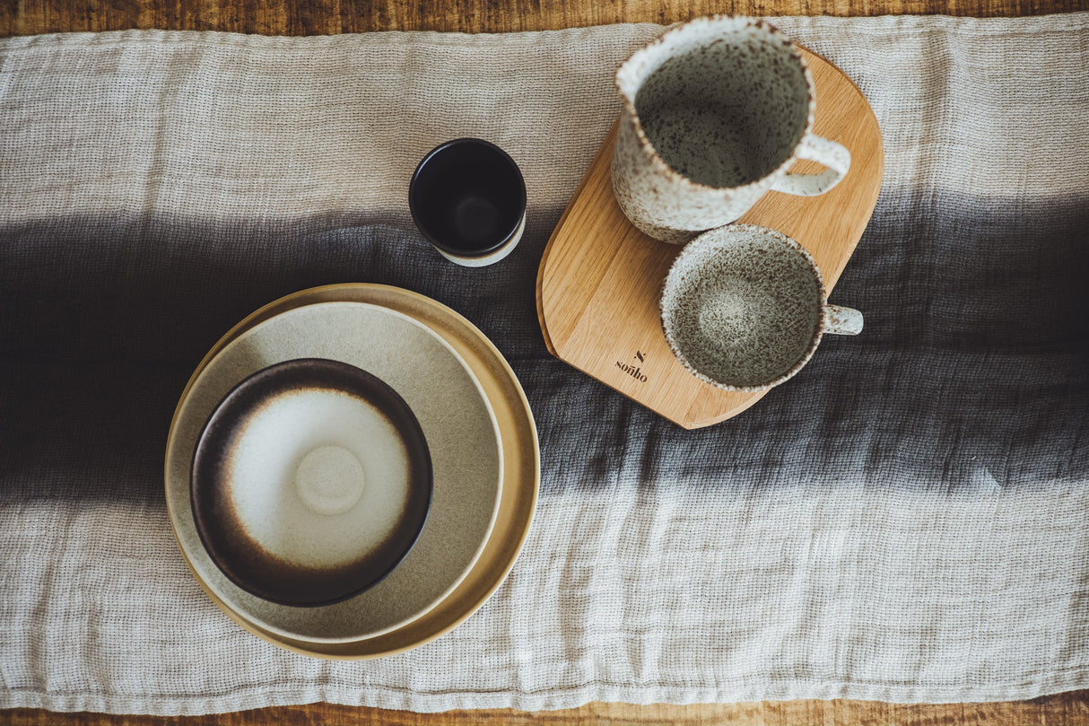 soñho Transiçao Tischläufer 50 x 150 Tie Dye blau