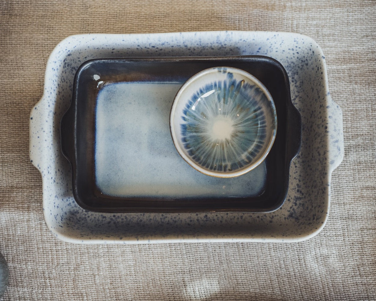 Coral Azul Minischale in Ofenform von os azuis