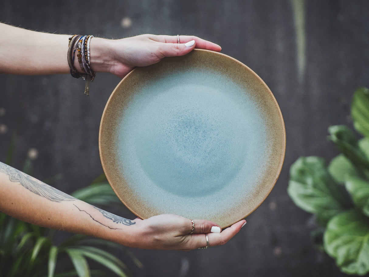 soñho Menta Teller gross Ø26 cm grünbraun