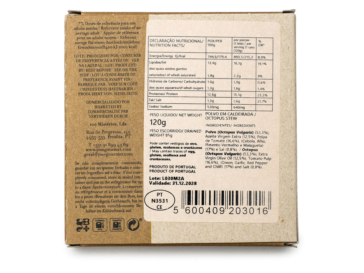 Jose Gourmet Tintenfisch Eintopf, 120 gr