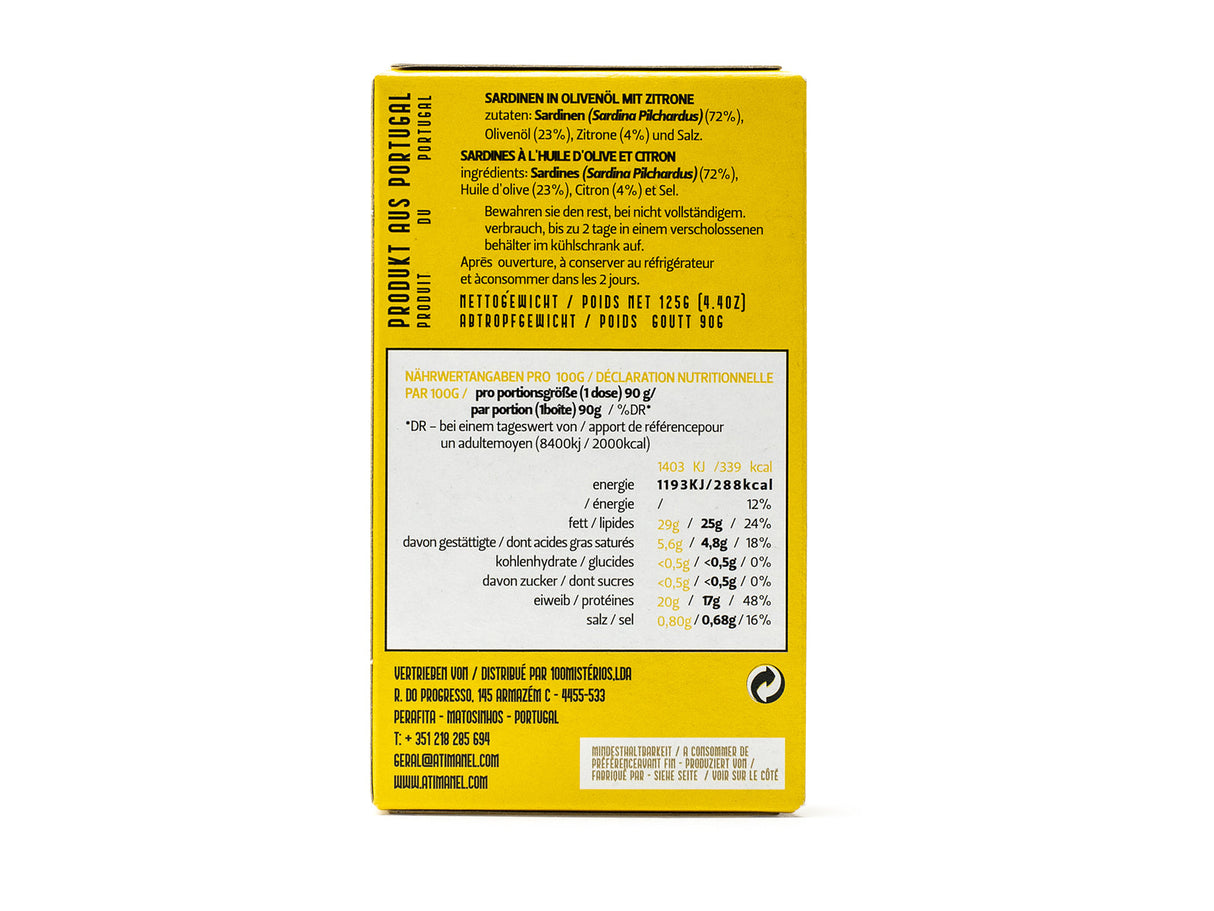 Jose Sardinen in Olivenöl & Zitrone, 125 gr