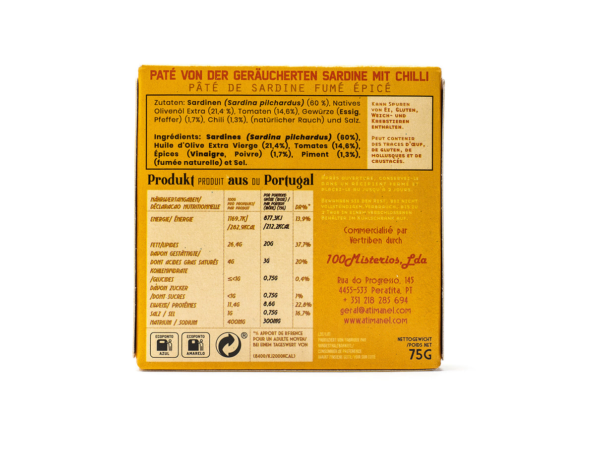 Jose Würzig geräucherte Sardinen Paté, 75 gr