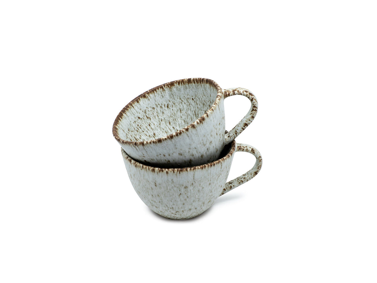 soñho Pontos Cappuccino Tasse graubraun gesprenkelt