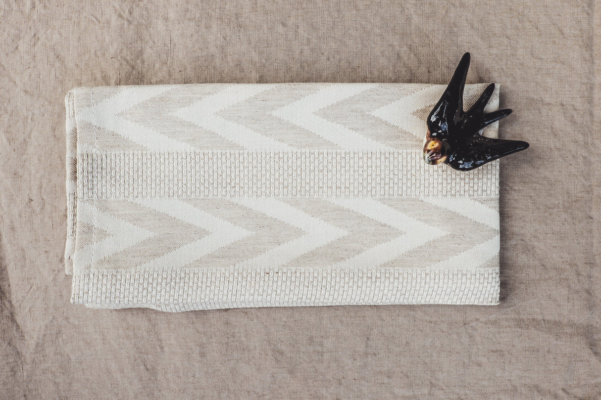 Onda Stoffservietten beige mit Muster