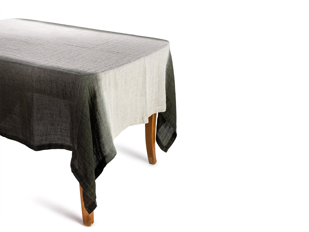 soñho Transiçao Tischdecke 160 x 260 Tie Dye grünschwarz