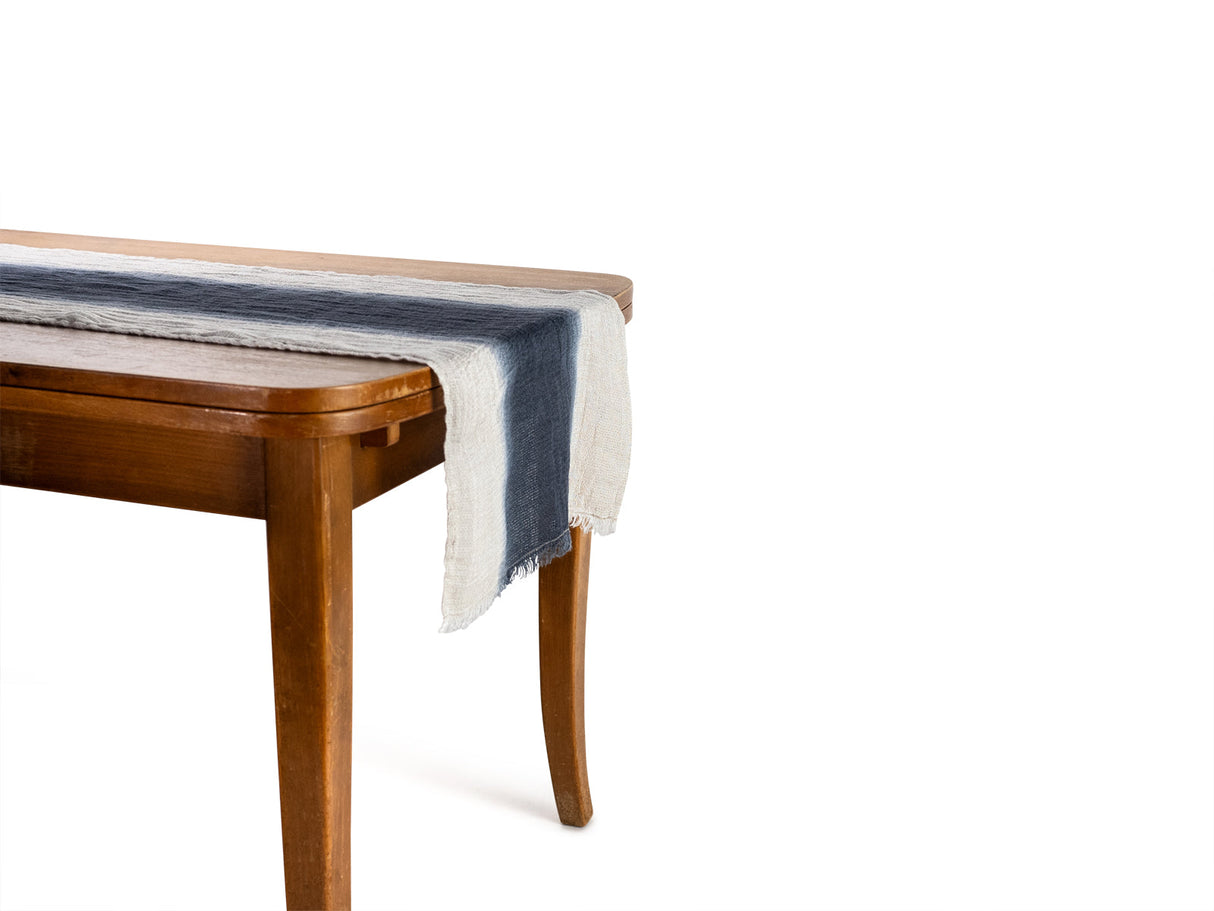 soñho Transiçao Tischläufer 50 x 150 Tie Dye blau