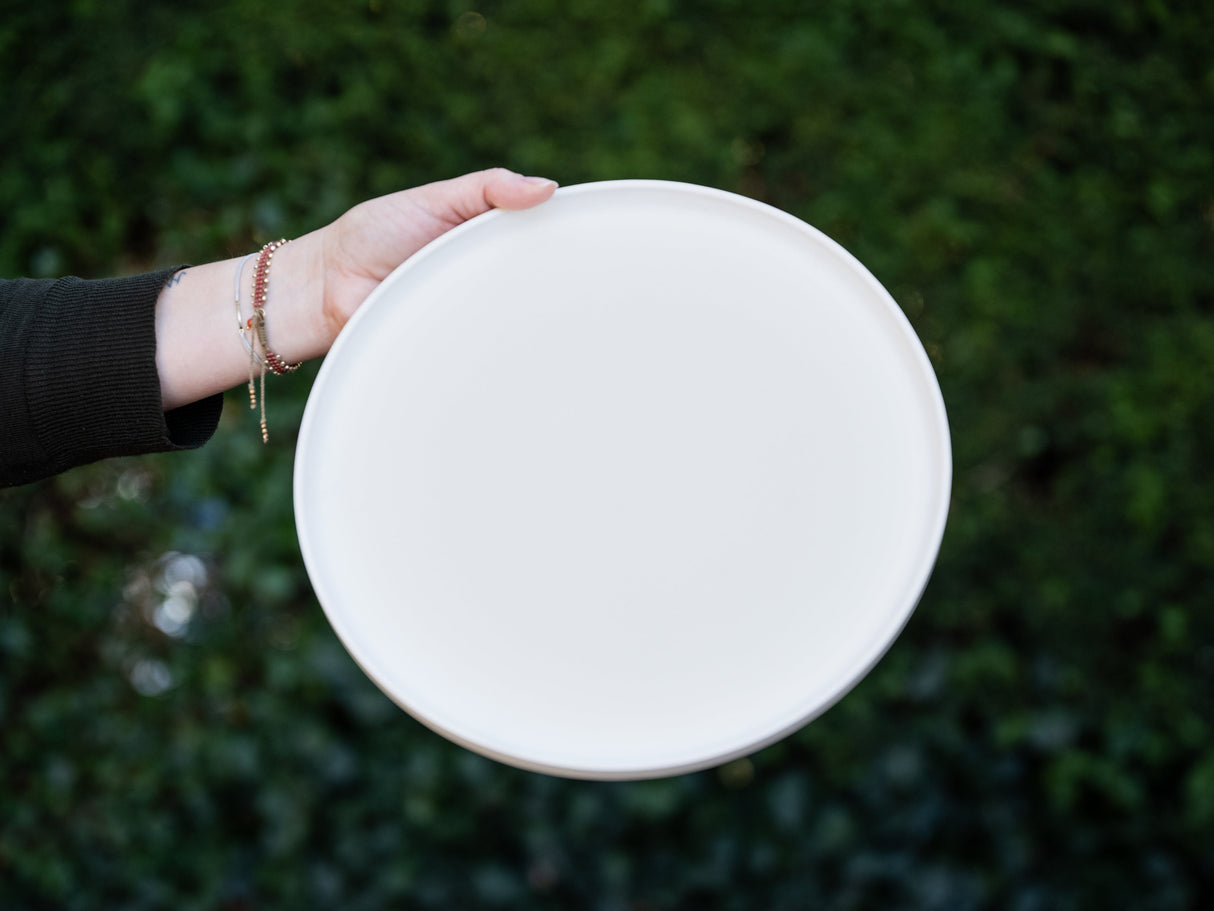 Concha Branca - Teller gross Ø 26 cm weiss matt