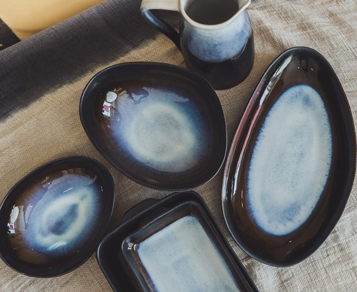 Profundezas Kollektion schwarz blaues Geschirrkollektion