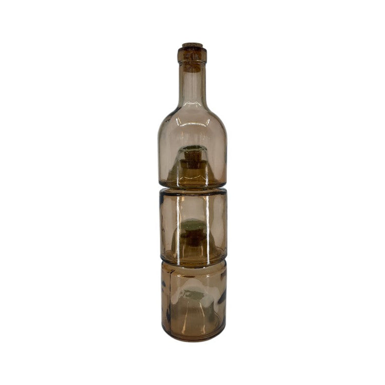 soñho Puerto Öl, Essig und Balsamico Glasflaschen 3er Set natur
