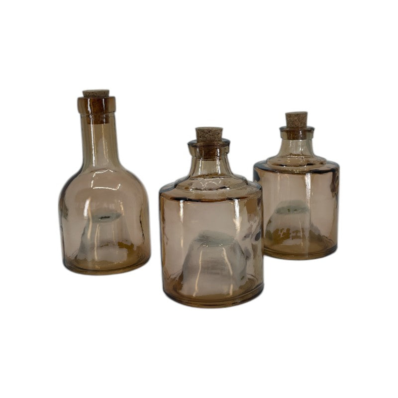 soñho Puerto Öl, Essig und Balsamico Glasflaschen 3er Set natur