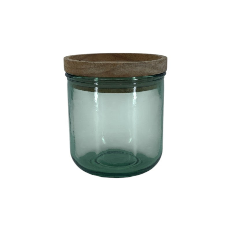 soñho Alta Vorratsglas mit Holzdeckel 350 ml grün