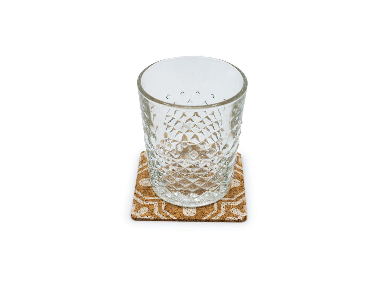 soñho Cortiça Azulejo Kork Untersetzer 4er Set, 10 x 10 cm