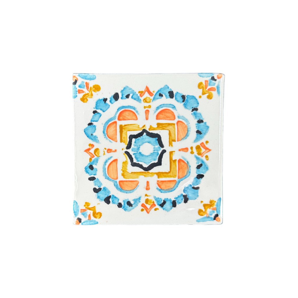 soñho Azulejo Boho Flor Untersetzer, 10 x 10 cm