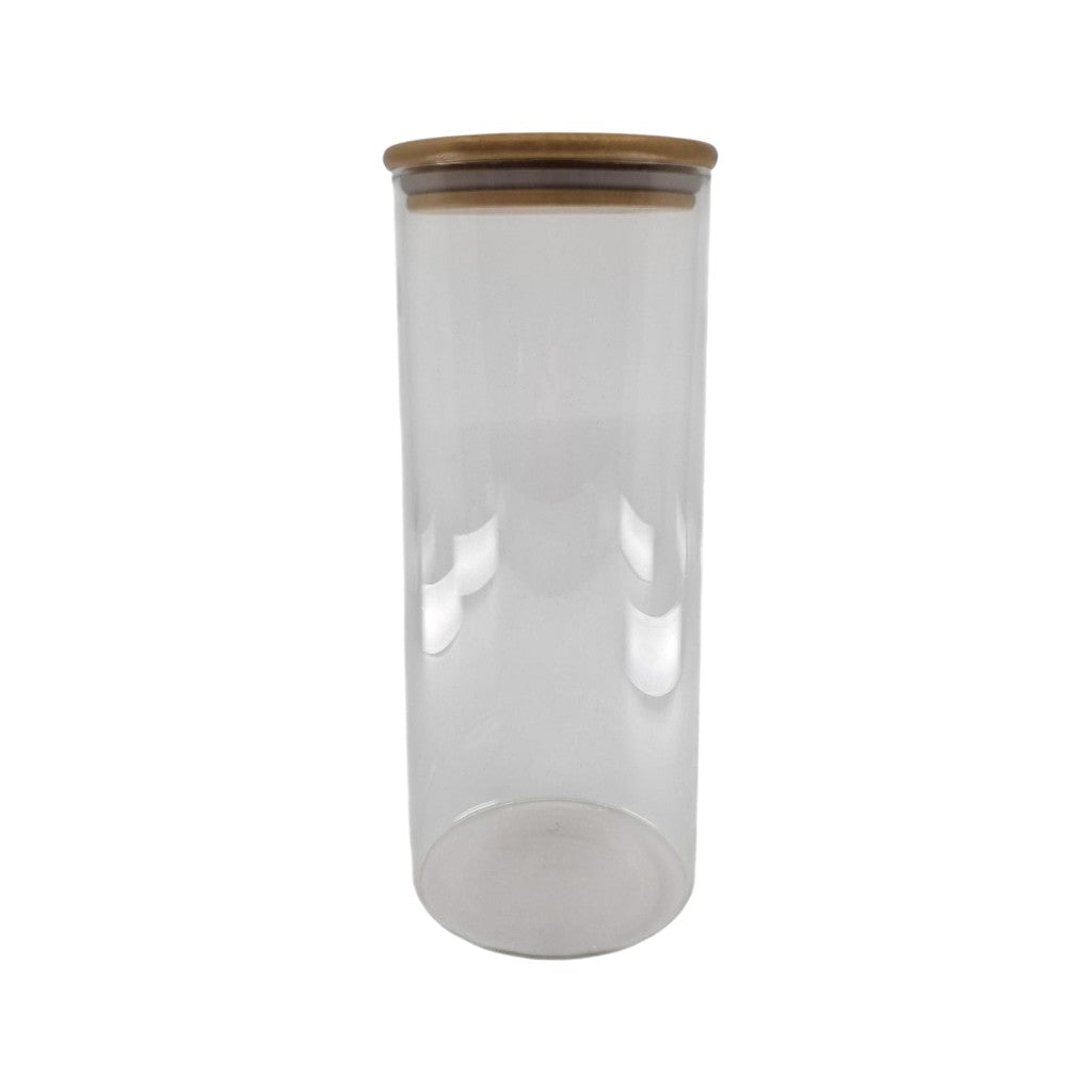 Glas mit Holzdeckel, 1400 ml