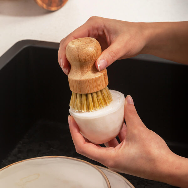 Castelbel Sardinha Set aus fester Spülseife und Bambusbürste