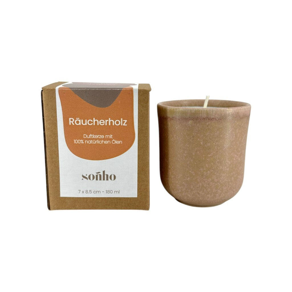soñho - Duftkerze Räucherholz, gross
