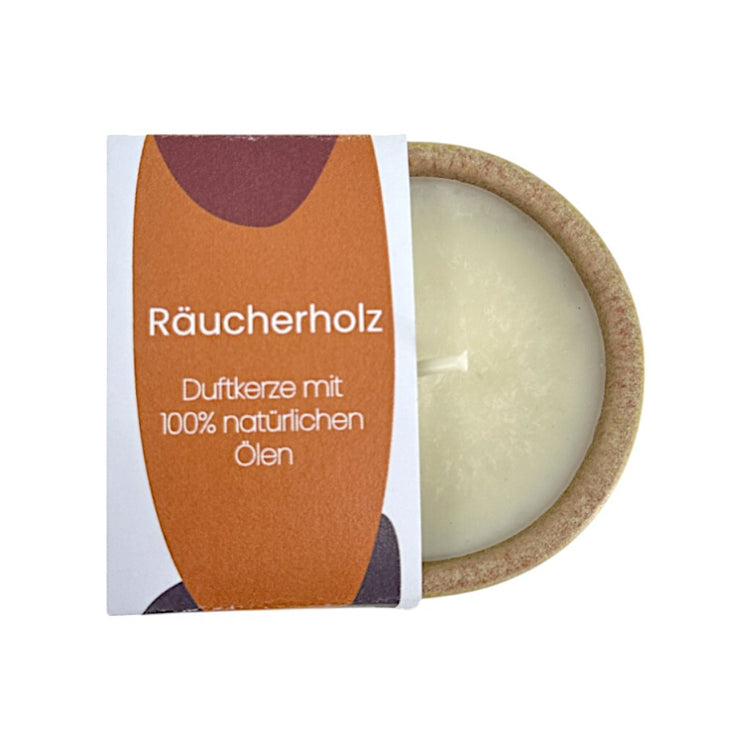 soñho - Duftkerze klein Räucherholz