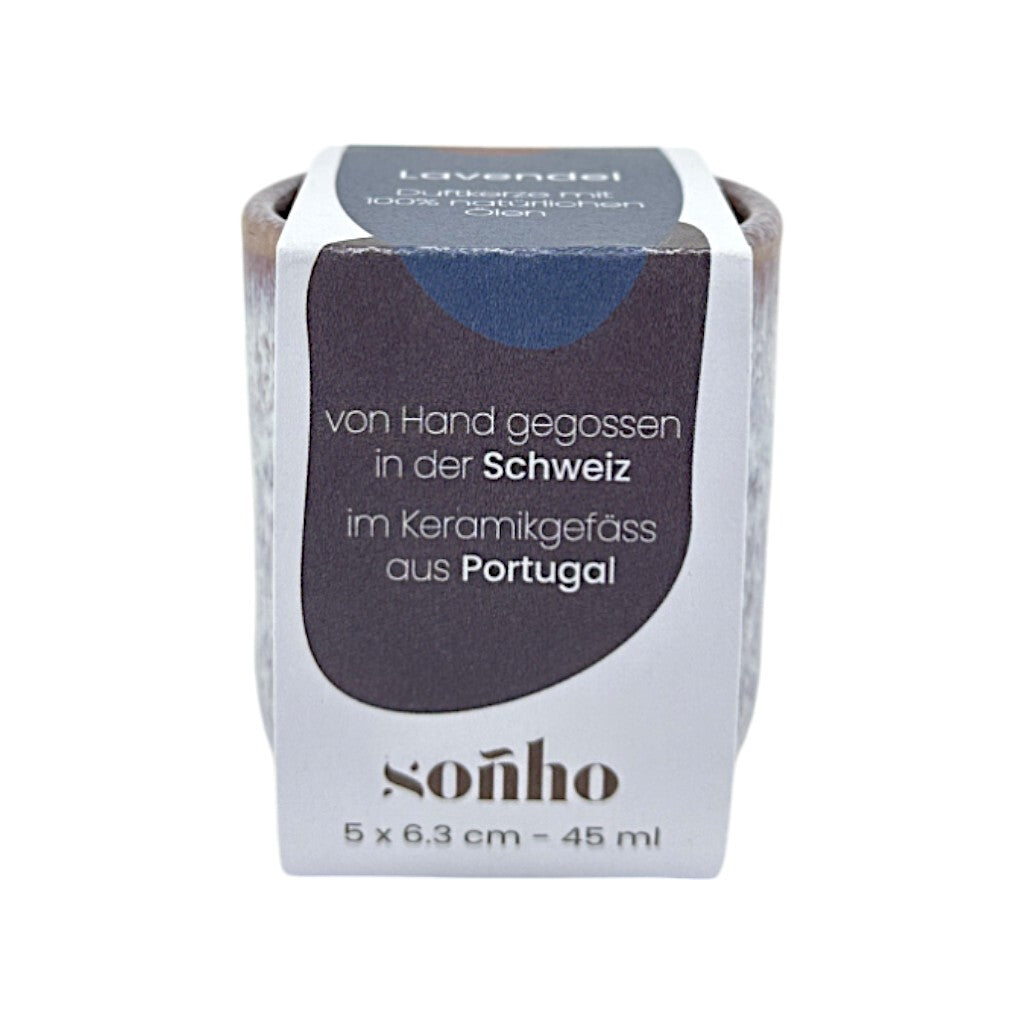 soñho Duftkerze ⌀ 5 cm, Lavendel