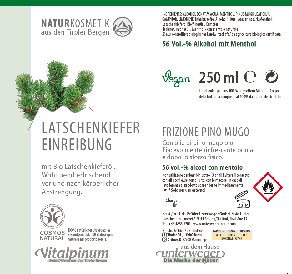 Latschenkiefer Einreibung Unterweger – Naturkosmetik bei Muskelverspannung & körperlicher Belastung