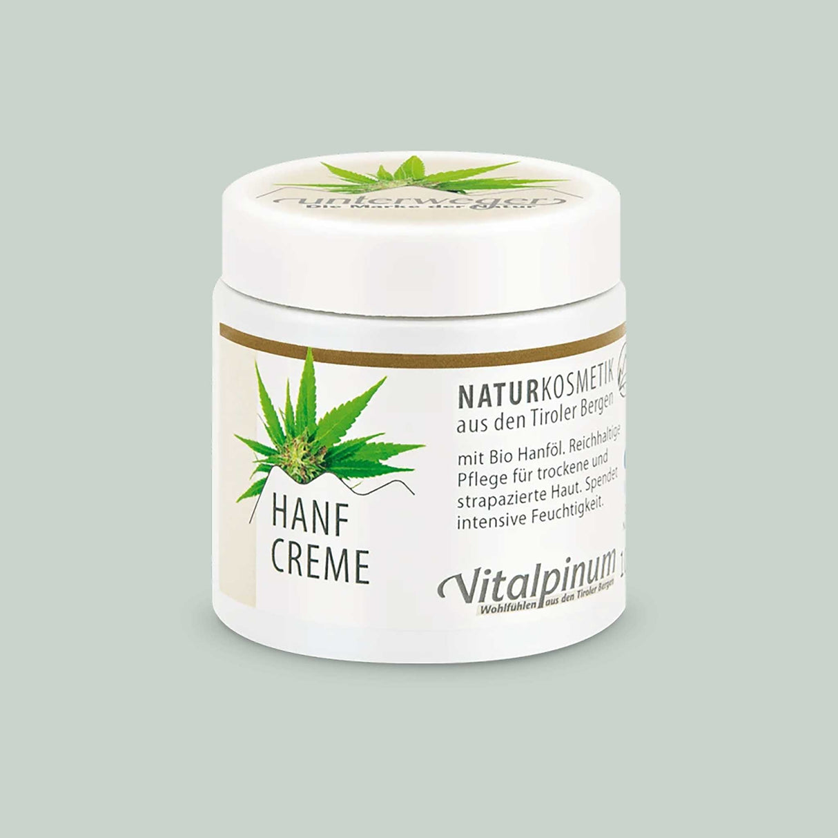 Unterweger Hanf Pflegecreme 100ml – Naturkosmetik mit Hanföl zur intensiven Feuchtigkeitspflege trockener & empfindlicher Haut