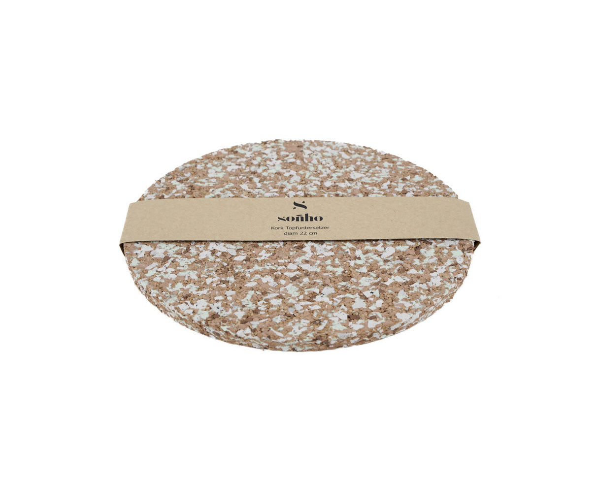soñho Oceano Kork Topfuntersetzer Ø 22 cm beige