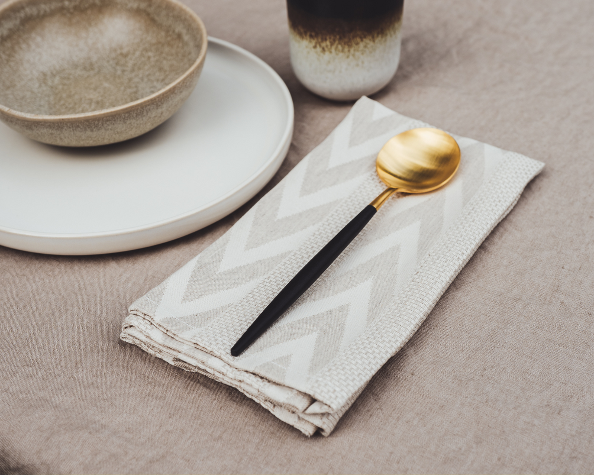 soñho Onda Stoffservietten 2er Set 45 x 45 beige