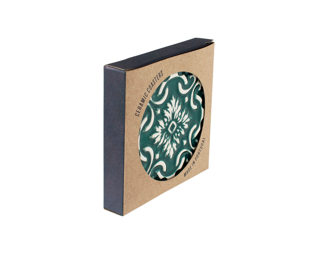 Companhia Atlântica Azulejo Verde-Esmeralda Untersetzer 10 cm