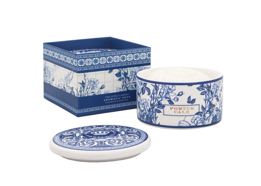 Portus Cale Gold & Blue Seife in Keramikdose, 150 g