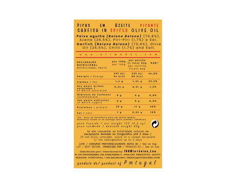 Jose Garfisch in gewürztem Olivenöl, 120 gr