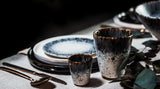 soñho Anoitecer Becher grau-weiss gesprenkelt