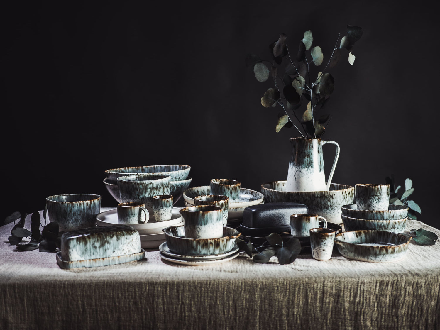 soñho Anoitecer Krug 1.5 l grauweiss gesprenkelt