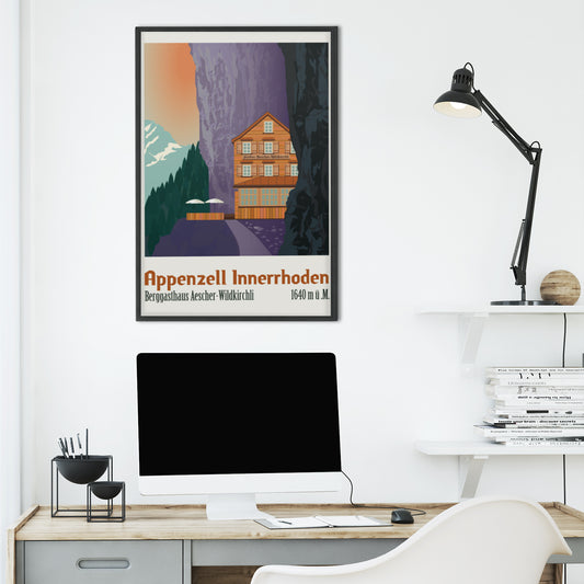 s.wert DIN A3 Poster Appenzell Innerrhoden Berggasthaus