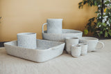 soñho Azul Manchado XL Salatschale blauweiss gesprenkelt