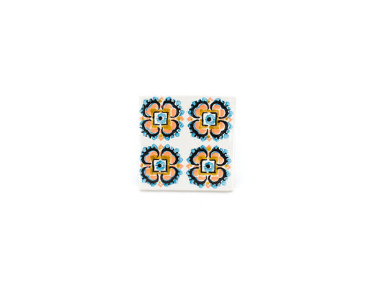soñho Azulejo Boho Quatro Flores Untersetzer 10 cm