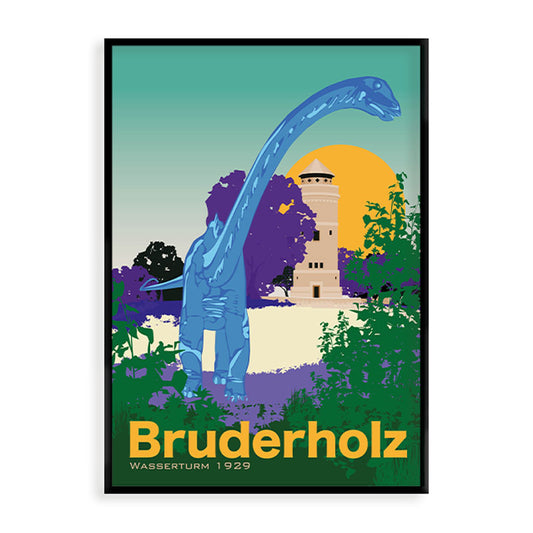 s.wert DIN A2 Poster Basel Bruderholz Wasserturm