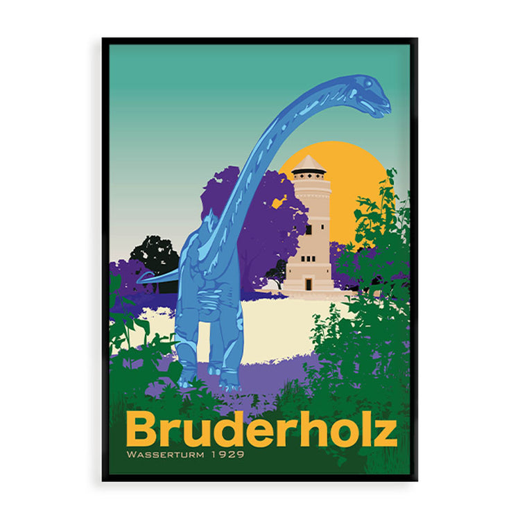 s.wert DIN A2 Poster Basel Bruderholz Wasserturm