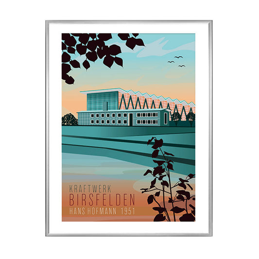 s.wert DIN A2 Poster Basel Landschaft Birsfelden