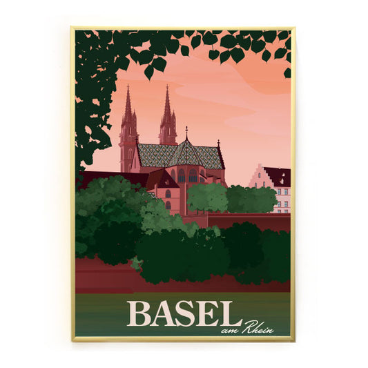 s.wert Postkarte Basel Münster