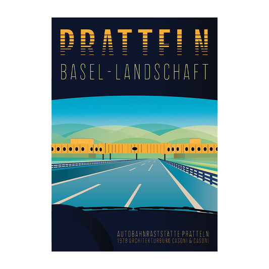 s.wert DIN A3 Poster Basel Landschaft Pratteln