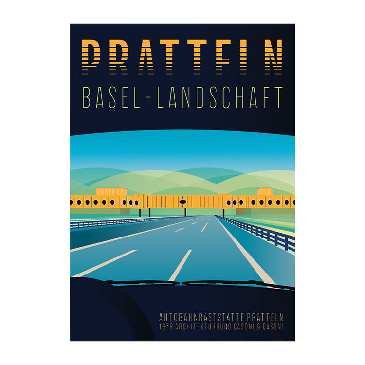 s.wert DIN A3 Poster Basel Landschaft Pratteln