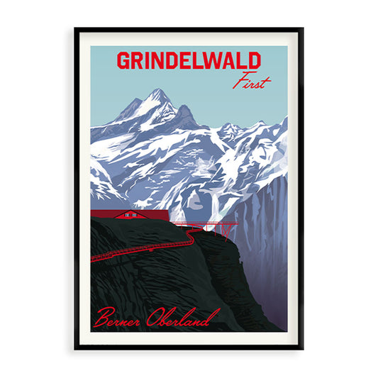 s.wert DIN A3 Poster Berner Oberland Grindelwald