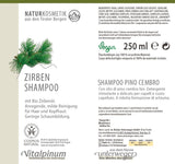 Unterweger Zirben Shampoo 235ml – Naturkosmetik mit Bio-Zirbenöl & alpinem Duft für sanfte Haarpflege