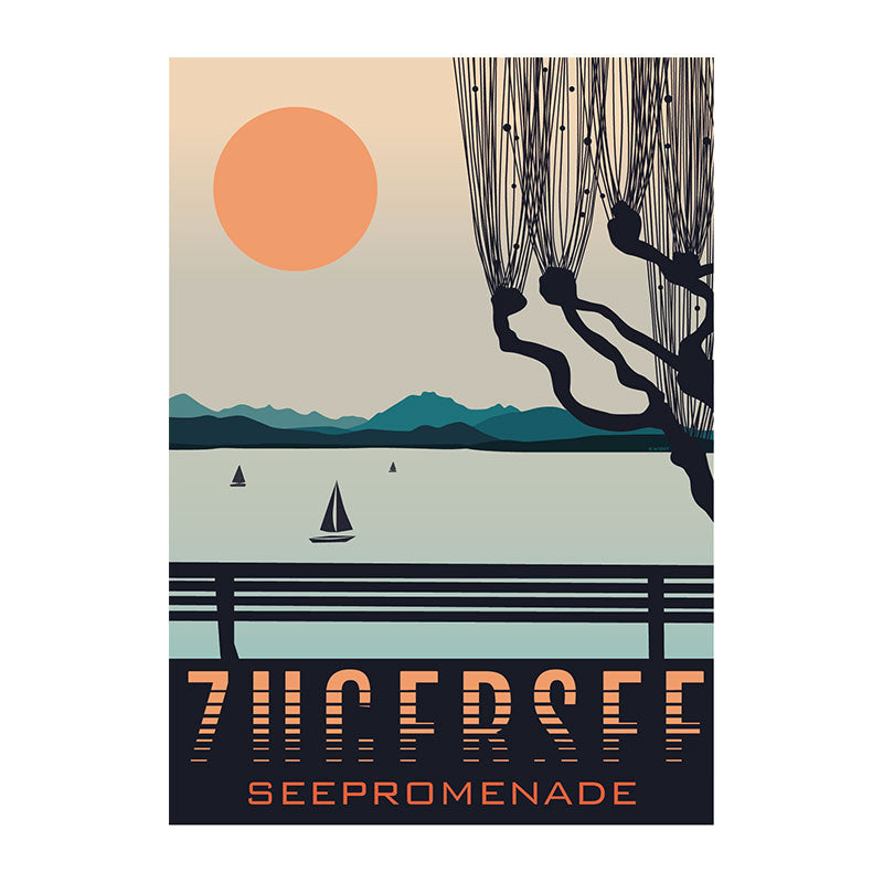 s.wert Postkarte Zug Zuger See, A6
