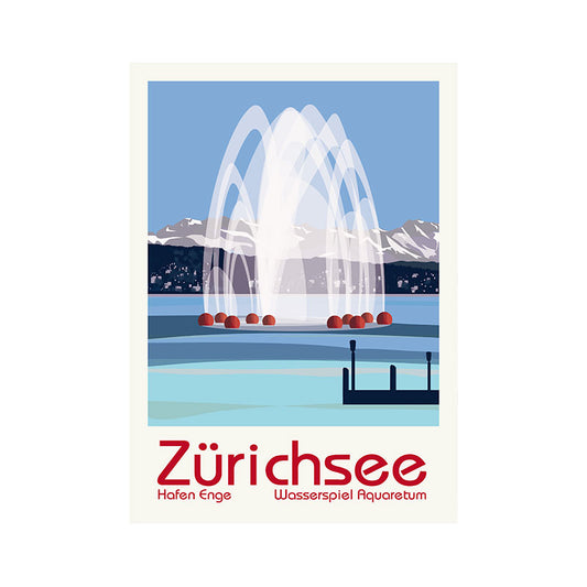 s.wert Postkarte Zürichsee