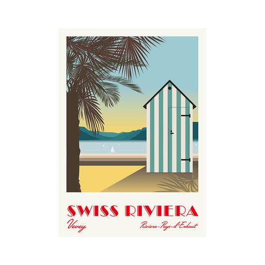 s.wert DIN A2 Poster Swiss Riviera Vevey