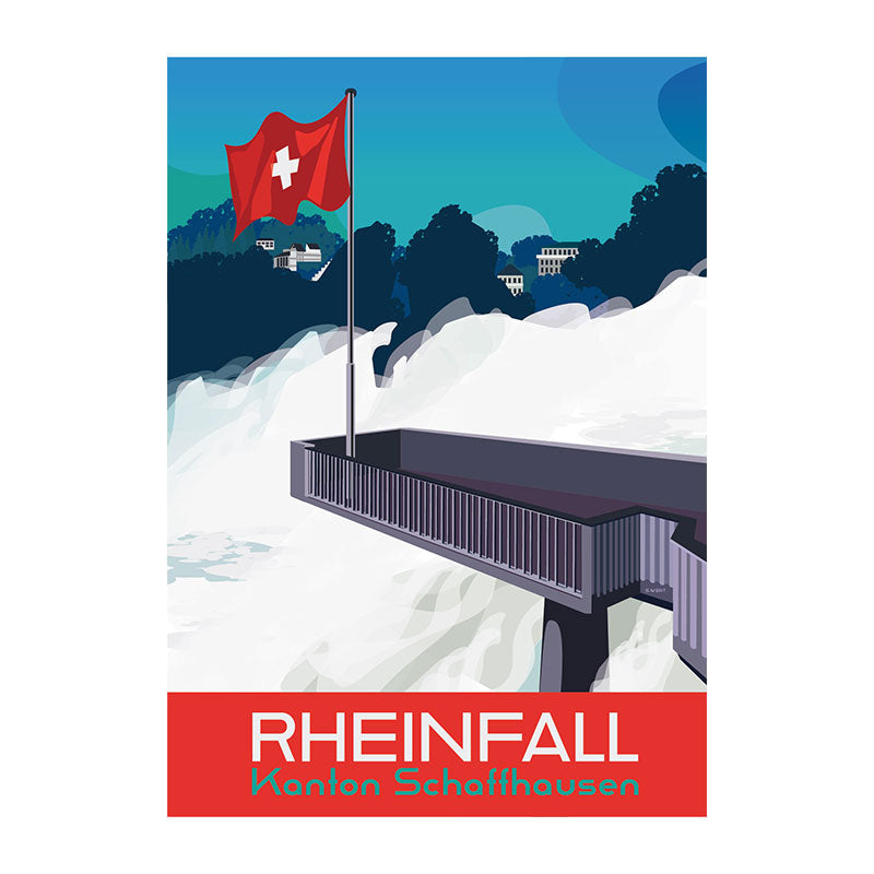 s.wert Poster Schaffhaus Rheinfall, A3