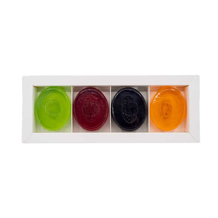 Mettler1929 Set 4 soaps: black currant/apricot/green apple/plum, 100g