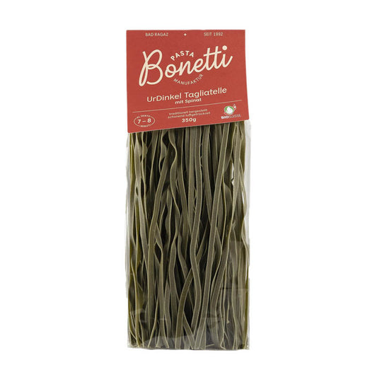 Bonetti Bio Knospe* Suisse UrDinkel Tagliatelle Spinat , 350g